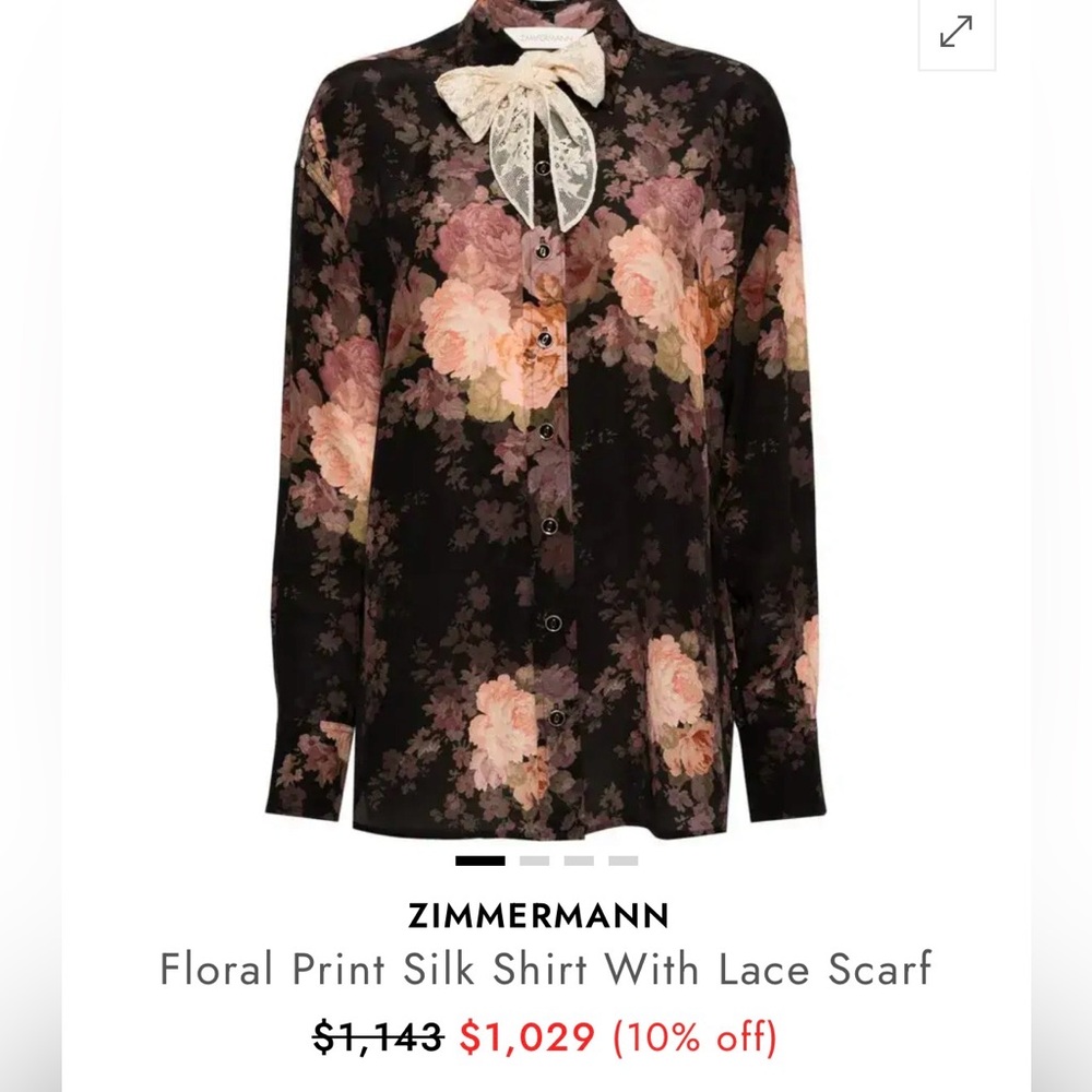 NWT Zimmermann silk blouse - Picture 16 of 16
